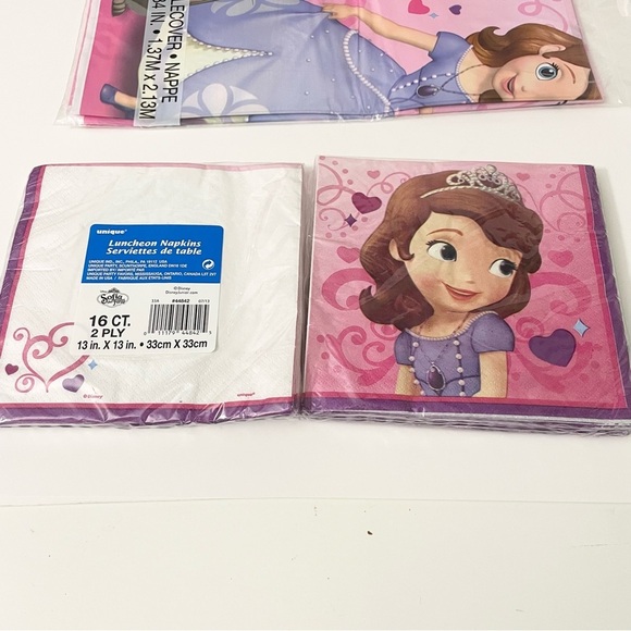 Sofia The First Birthday Party Supplies Plates Napkins Tablecover Princess - Picture 6 of 14